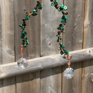 Handmade Malachite Vines Suncatcher